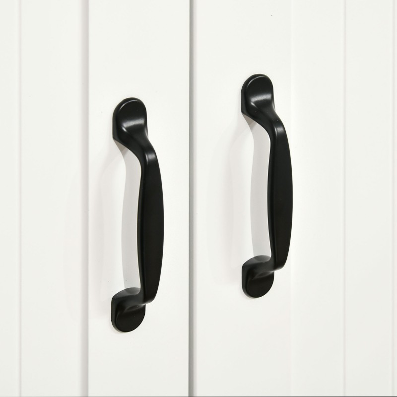 Säilytyskaappi sivupöytä, lastulevy, 4 laatikkoa ja kaappi, 105 x 40 x 76 cm, valkoinen