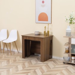 Jatkettava ruokapöytä 60–180 x 85 x 75 cm, ruskea puukuviolla