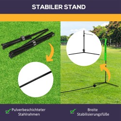 Sulkapallosetti verkolla, korkeussäädettävä 107–155 cm, 2 mailaa, 3 sulkapalloa, mustavihreä