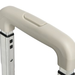 Taittuva portaissa kulkeva ostoskärry / kuljetuslaatikko 51 l teleskooppikahvalla, valkoinen