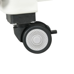 Taittuva portaissa kulkeva ostoskärry / kuljetuslaatikko 51 l teleskooppikahvalla, valkoinen