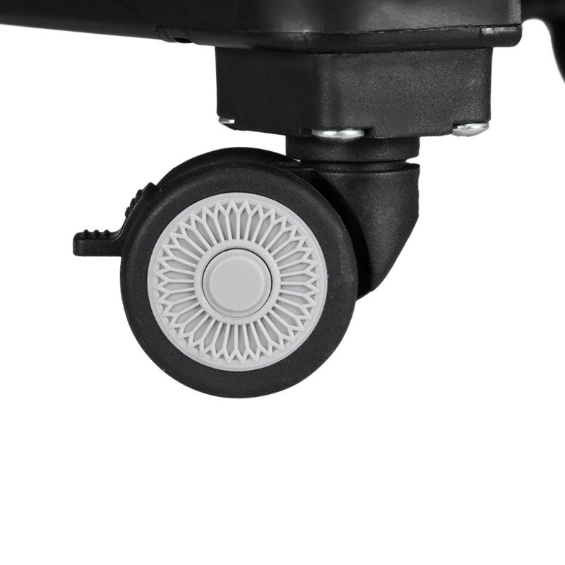 Portaikkovaunu / ostoskärry, taittuva, teleskooppikahva, 51 l, kantavuus 80 kg, musta