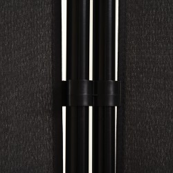 Tilanjakaja kolmiosainen metallirunko 253x182 cm musta