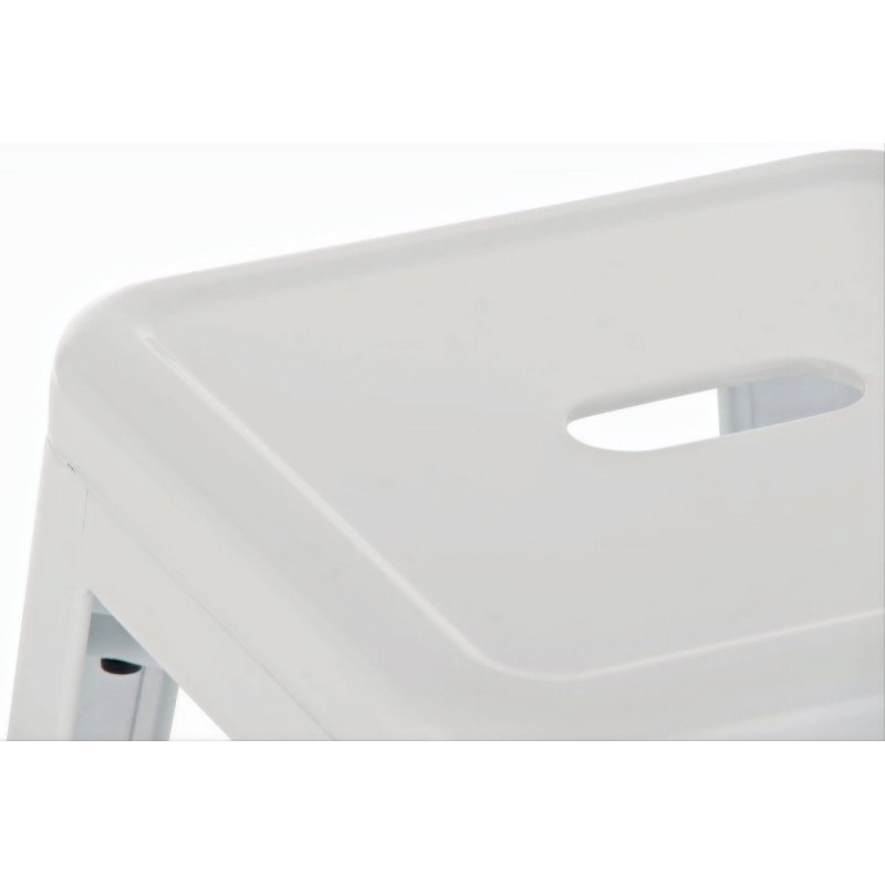 Metallinen pinottava baarijakkara teollisella tyylillä ja jalkatuella