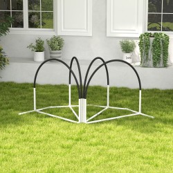 Koiran agility-setti 4 osaa, kantolaukulla, PE/ABS, 89 x 69 x 99 cm, valkoinen/musta