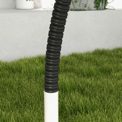 Koiran agility-setti 4 osaa, kantolaukulla, PE/ABS, 89 x 69 x 99 cm, valkoinen/musta