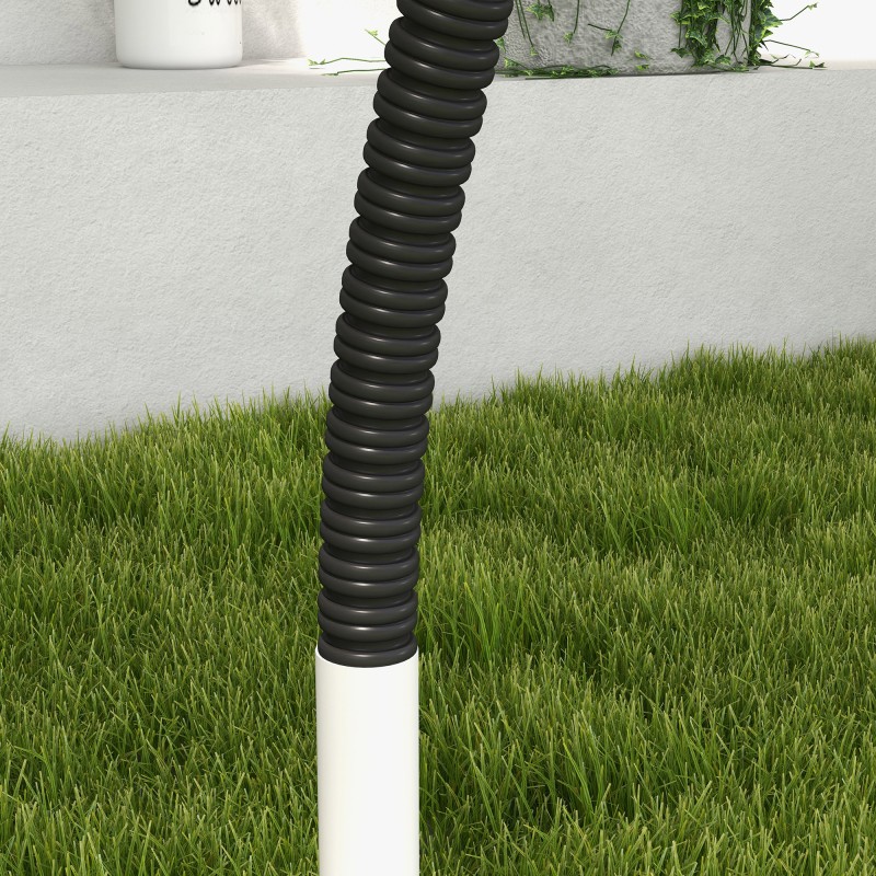 Koiran agility-setti 4 osaa, kantolaukulla, PE/ABS, 89 x 69 x 99 cm, valkoinen/musta