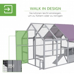 Kanala ulkoaitaus 8–12 kanalle kuusipuuta 280 x 185,5 x 188 cm harmaa