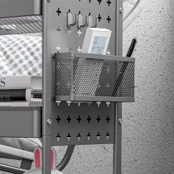 Monikäyttöinen keittiö- ja säilytyskärry terästä 3 tasoa 53,5 x 30,5 x 75 cm tummanharmaa