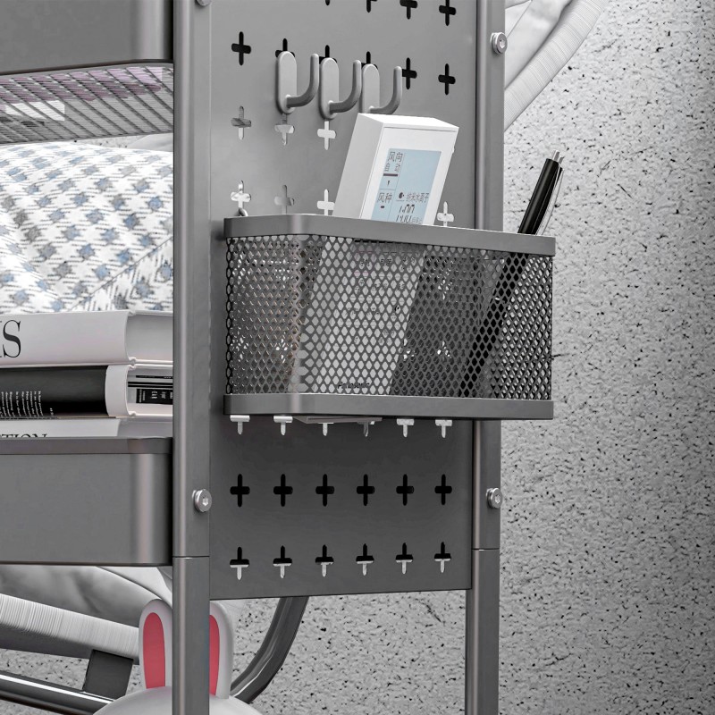 Monikäyttöinen keittiö- ja säilytyskärry terästä 3 tasoa 53,5 x 30,5 x 75 cm tummanharmaa