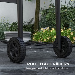 Hiiligrilli smoker BBQ-grilli puuhiilelle, metallia, 83 x 46,5 x 115 cm, musta