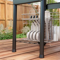 Hiiligrilli smoker BBQ-grilli puuhiilelle, metallia, 83 x 46,5 x 115 cm, musta