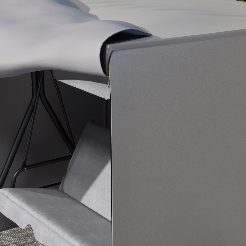 Pihakeinun suojapeite ulkokäyttöön, Oxford-polyesteri, vedenpitävä, 177 x 114 x 152 cm, harmaa