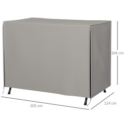 Puutarhakeinun suojapeite, Oxford-polyesteri, Tex-Lock, 205x124x164 cm, harmaa