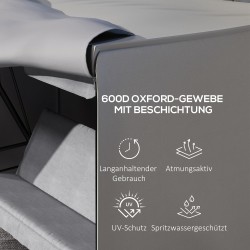 Puutarhakeinun suojapeite, Oxford-polyesteri, Tex-Lock, 205x124x164 cm, harmaa