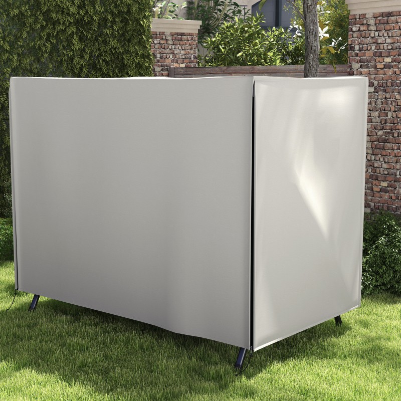 Puutarhakeinun suojapeite, Oxford-polyesteri, Tex-Lock, 205x124x164 cm, harmaa