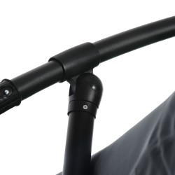 Sivuvarsiaurinkovarjo puutarhaan Ø3 m, teräs ja polyesteri, tummanharmaa/musta