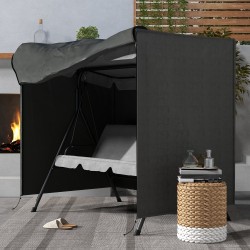 Puutarhakeinun suojapeite, vedenpitävä Oxford-kangas, 177 x 114 x 152 cm, tummanharmaa