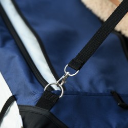 Lemmikkirattaat ja kantolaukku pienille koirille ja kissoille, taittuva, irrotettava kori, max 10 kg, musta/sininen/valkoinen