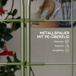 Kasvituki köynnöskasveille teräs 40 x 90 cm, 6 kpl, vihreä