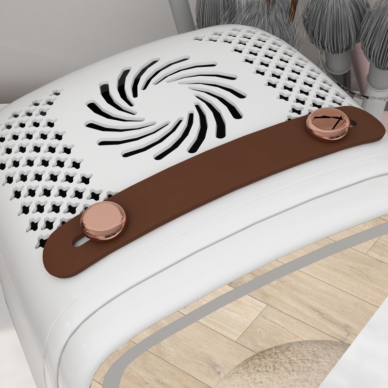 Minijääkaappi kosmetiikalle, juomille ja välipaloille, peilillä ja LED-valaistuksella, 6 l, valkoinen