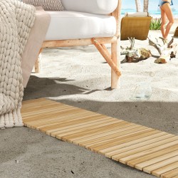 Rullattava puutarhapolku kuusipuuta 120 x 47 cm, luonnollinen puunsävy