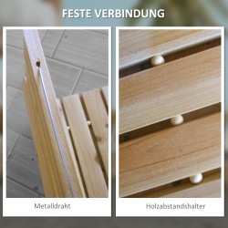 Rullattava puutarhapolku kuusipuuta 120 x 47 cm, luonnollinen puunsävy