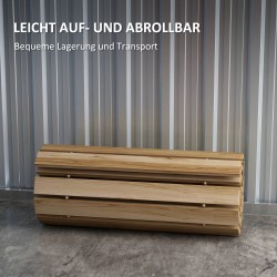 Rullattava puutarhapolku kuusipuuta 120 x 47 cm, luonnollinen puunsävy