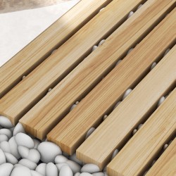 Rullattava puutarhapolku kuusipuuta 120 x 47 cm, luonnollinen puunsävy