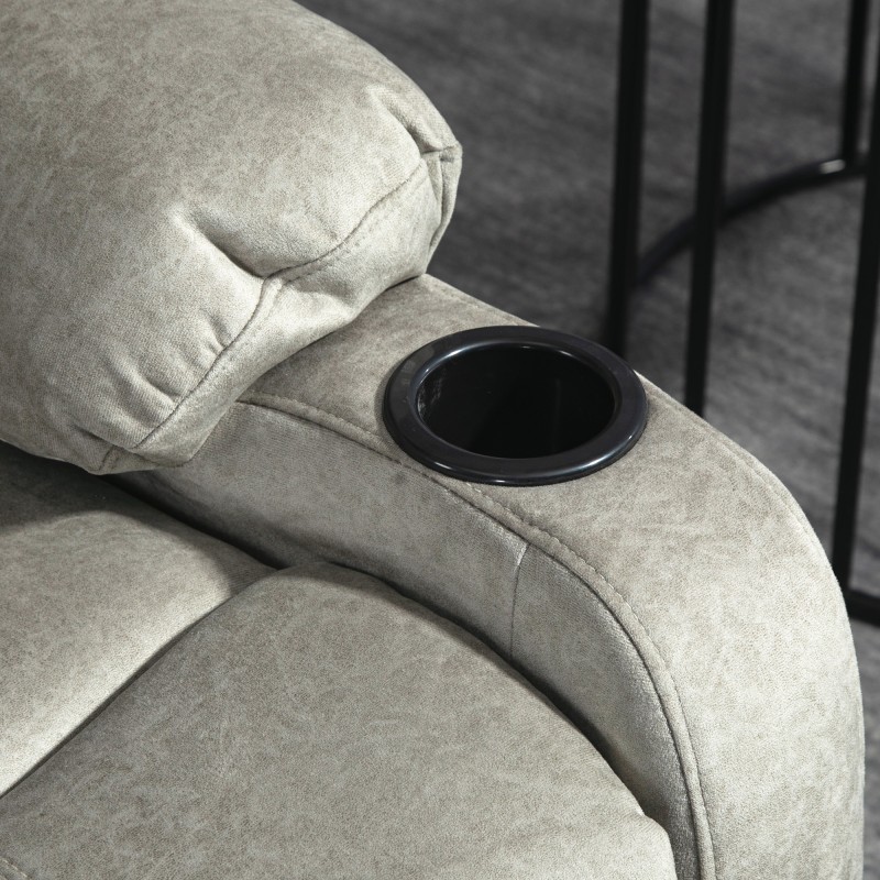 Lepotuoli jalkatuella ja kallistustoiminnolla, mikrokuitu, ruskea, enintään 150 kg