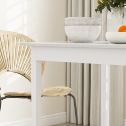 Ruokapöytä kahdelle, massiivimänty, 75 x 75 x 76 cm, valkoinen