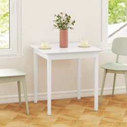 Ruokapöytä kahdelle, massiivimänty, 75 x 75 x 76 cm, valkoinen