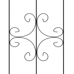 Köynnöstuki puutarhaan teräs 180 x 50 cm 2 kpl musta