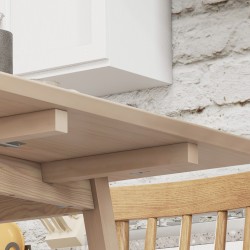 Taitettava ruokapöytä keittiöön, mäntypuu, 110 x 86 x 75 cm, luonnonpuu