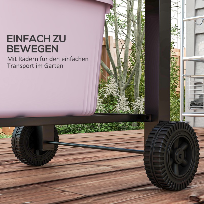 Hiiligrilli BBQ-smoker, säädettävä hiilitaso, sivutasot, 124 x 66 x 112 cm, musta