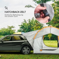 Autoteltta leiriytymiseen, 5–6 hengelle, polyesteri, 239 x 210 x 210 cm, harmaa/oranssi