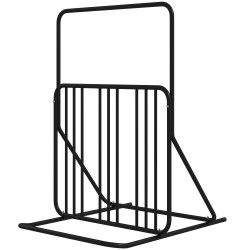 Polkupyöräteline 4 pyörälle teräs säänkestävä lisätanko 102 x 92 x 130 cm musta