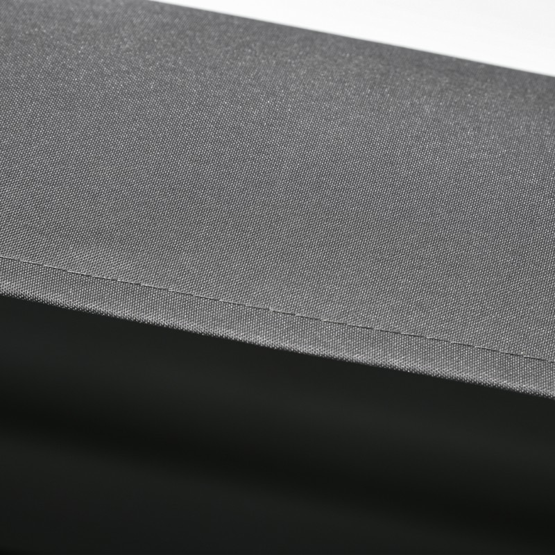 Pihakeinu 2 hengen, teräsrunko ja säädettävä katos, 145 x 116 x 172 cm, tummanharmaa