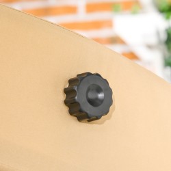 Kaksipaikkainen pihakeinu säädettävällä katoksella, teräsrunko, 145 x 116 x 172 cm, beige