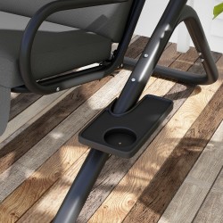 Puutarhakeinu kahdelle erillisillä istuimilla ja katoksella 170x136x170 cm vaaleanharmaa