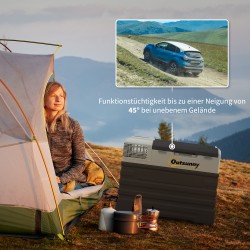 Auton kompressorikylmälaukku 56 l, -20–20 °C, 69 x 43 x 54 cm, musta/harmaa