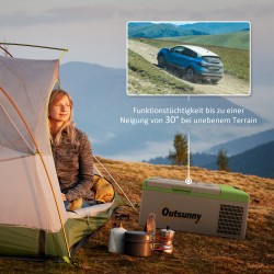 Kannettava autojääkaappi ja pakastin 16 L -20°C–10°C ECO/MAX 60x32x26 cm vihreä/harmaa