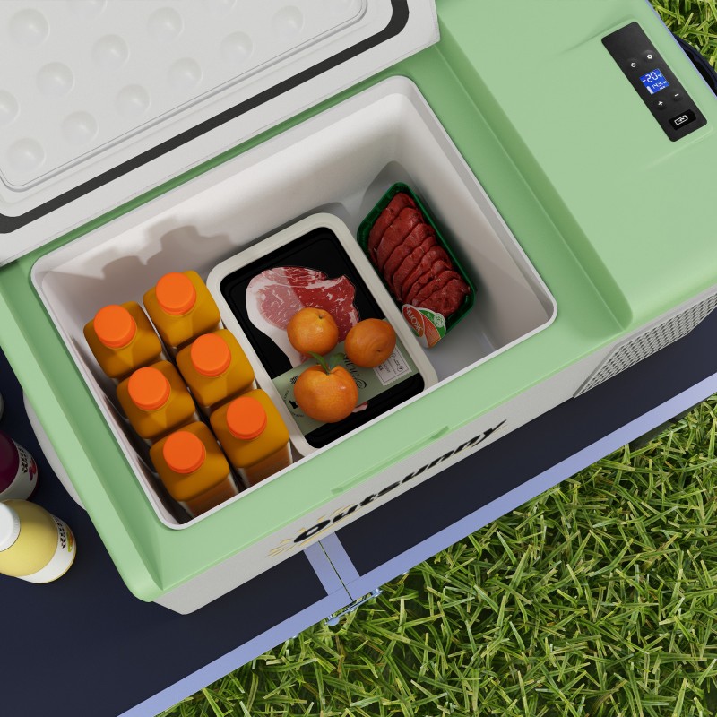 Kannettava autojääkaappi ja pakastin 16 L -20°C–10°C ECO/MAX 60x32x26 cm vihreä/harmaa