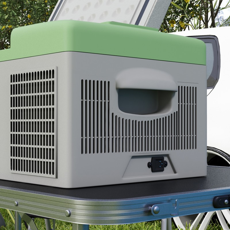 Kannettava autojääkaappi ja pakastin 16 L -20°C–10°C ECO/MAX 60x32x26 cm vihreä/harmaa