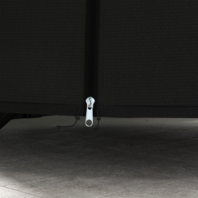 Riippu- ja korituolin sadesuoja ulkokäyttöön, 300D Oxford-kangas, Ø196 x 230 cm, musta