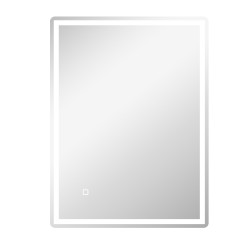 LED kylpyhuonepeili huurteenestolla himmennettävä valo 60 x 80 cm valkoinen hopea