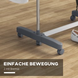 Kuivausteline vaatteille, monitasoinen, taittuva, ruostumaton teräs, 142 x 55 x 152 cm, harmaa