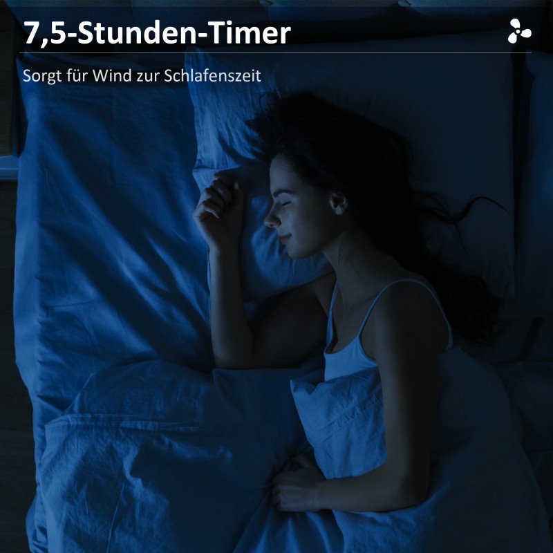 Lattiatuuletin sumutoiminnolla, 3 nopeutta, 3 tilaa, 3 L vesisäiliö, 75° kääntyvä, valkoinen/musta