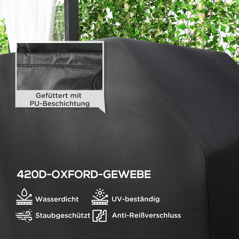 Grillin suojapeite ulkokäyttöön 420D Oxford 147 x 61 x 120 cm musta