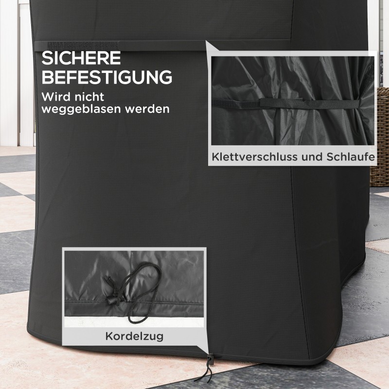 Grillin suojapeite ulkokäyttöön 420D Oxford 147 x 61 x 120 cm musta